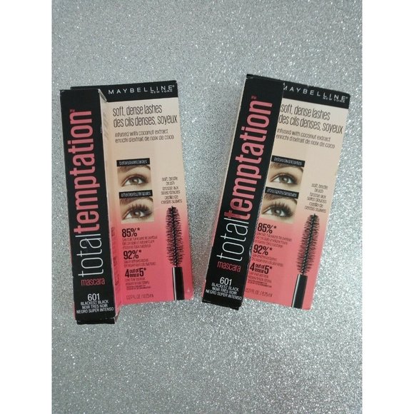 2 Pack  Maybelline Total Temptation Mascara  601 - Picture 1 of 2